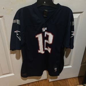 NFL Team Apparel Youth Blue New England Patriots Tom Brady ShortSleeve Jersey XL